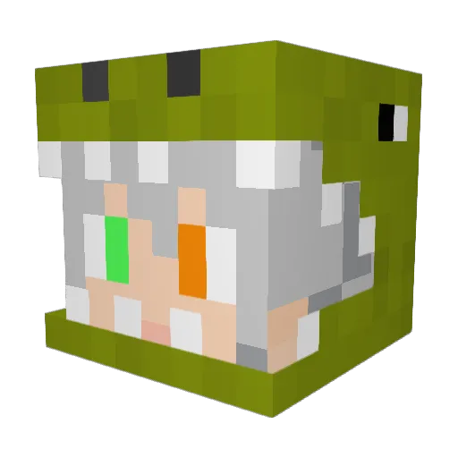 WalkusPL Minecraft avatar head, 3D render