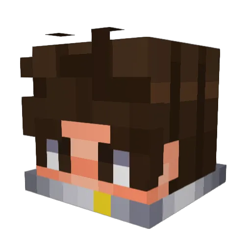 WalkykunXD Minecraft avatar head, 3D render