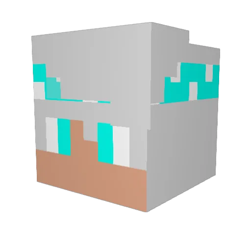 Walkzin_ Minecraft avatar head, 3D render