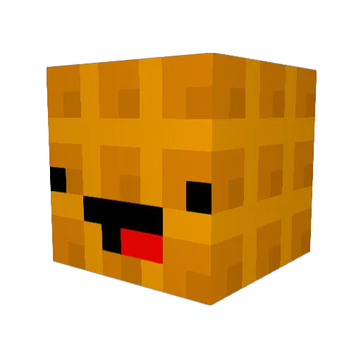 WallEEEEE Minecraft avatar head, 3D render