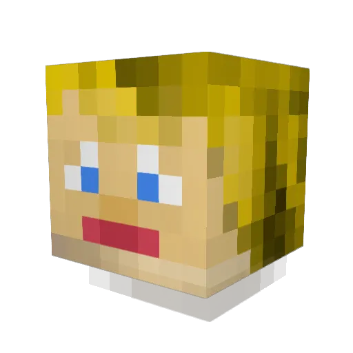 Wall_E666 Minecraft avatar head, 3D render