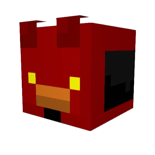 Wall_aaa Minecraft avatar head, 3D render