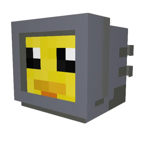 Walle166 Minecraft avatar head, 3D render