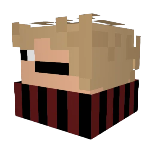 Wallfier Minecraft avatar head, 3D render