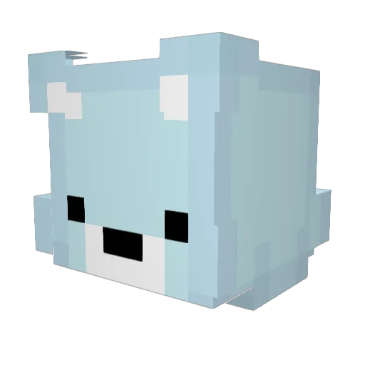 WalliTheBear Minecraft avatar head, 3D render