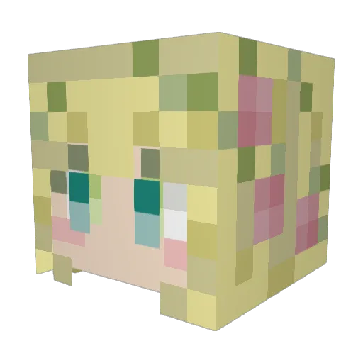 Wallinka Minecraft avatar head, 3D render