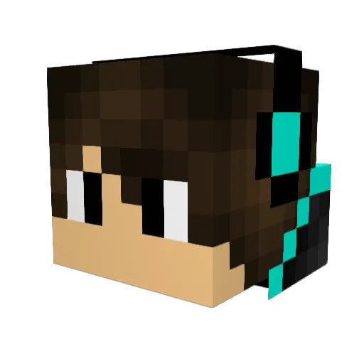 Wallkner Minecraft avatar head, 3D render