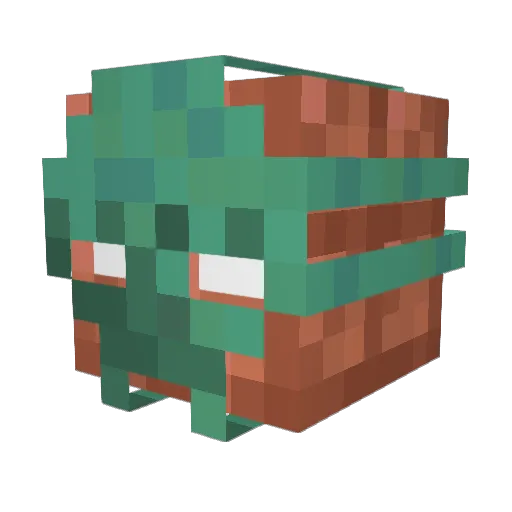 Wallky Minecraft avatar head, 3D render