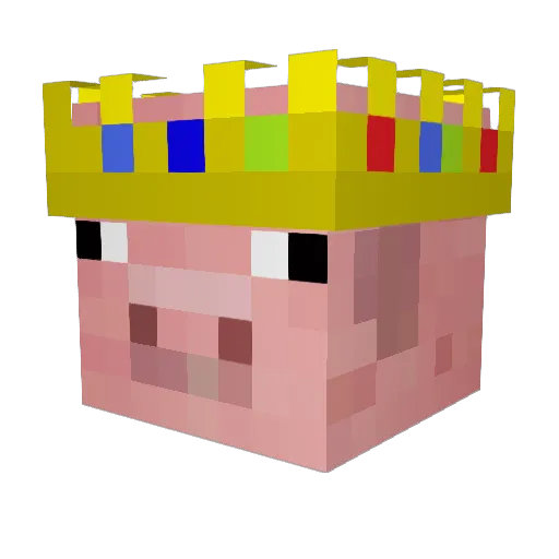 Wallmoking Minecraft avatar head, 3D render