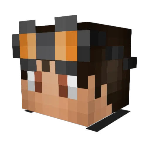 Wallow17 Minecraft avatar head, 3D render