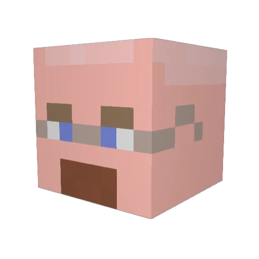 Walltuh_ Minecraft avatar head, 3D render