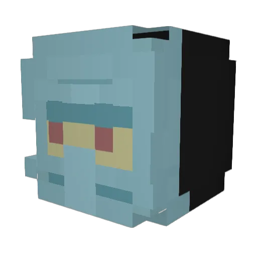 Wallyw9 Minecraft avatar head, 3D render