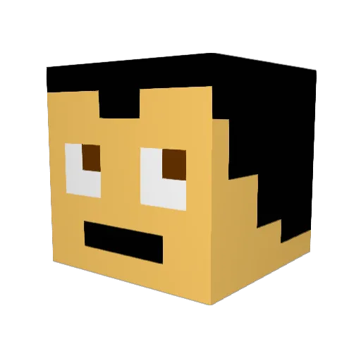 Wallzyfull Minecraft avatar head, 3D render