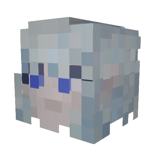 WalnutRocket Minecraft avatar head, 3D render