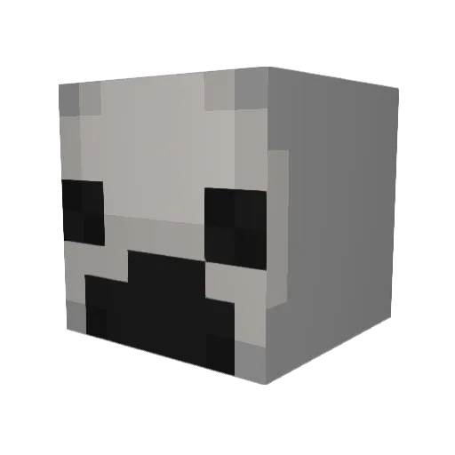 Walnutt_ Minecraft avatar head, 3D render