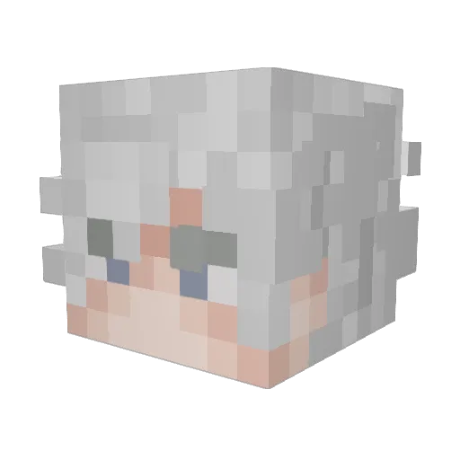 Walplueschi Minecraft avatar head, 3D render