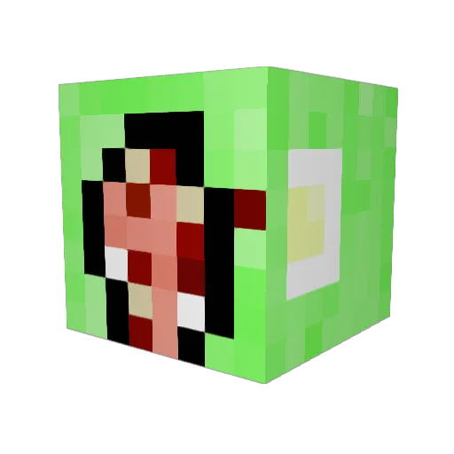 WalrusRapture Minecraft avatar head, 3D render