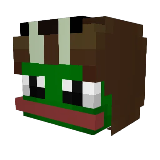 Walruslolz Minecraft avatar head, 3D render