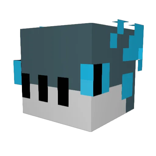 Walrusv2 Minecraft avatar head, 3D render