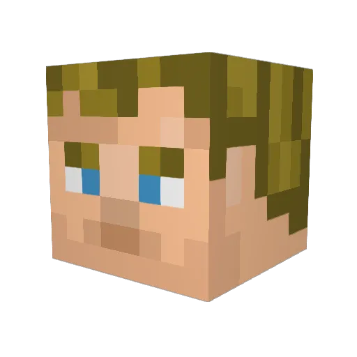 WaltOWar Minecraft avatar head, 3D render