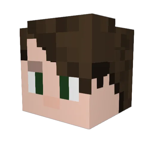 Walteeer Minecraft avatar head, 3D render