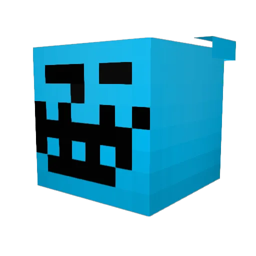 WalterBlack12 Minecraft avatar head, 3D render