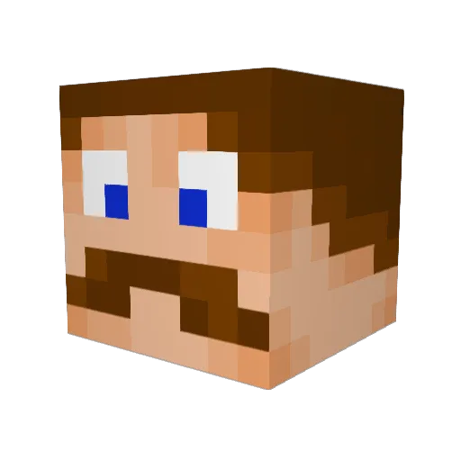 WalterBrigges Minecraft avatar head, 3D render