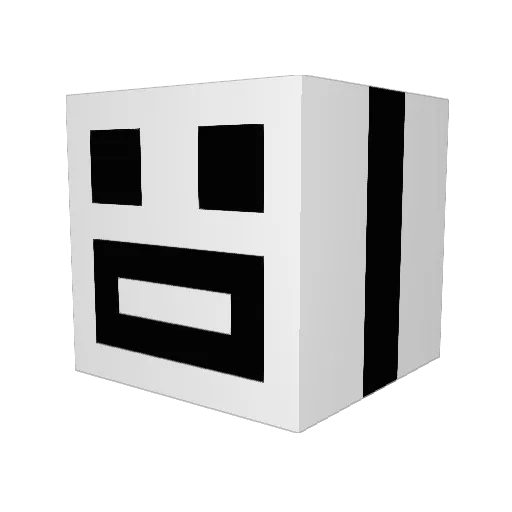 WalterDisney Minecraft avatar head, 3D render