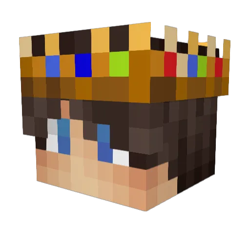 WalterMC Minecraft avatar head, 3D render