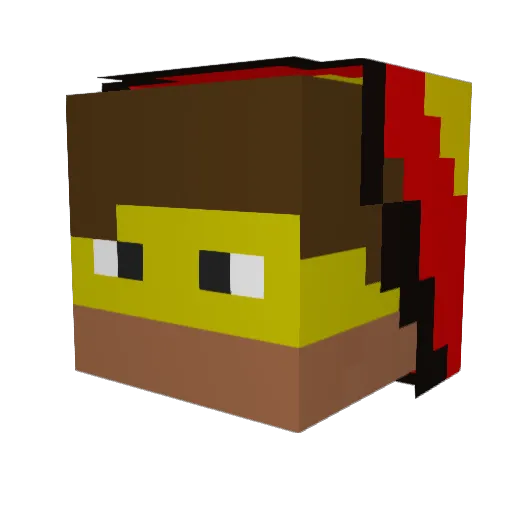 WalterMallone Minecraft avatar head, 3D render