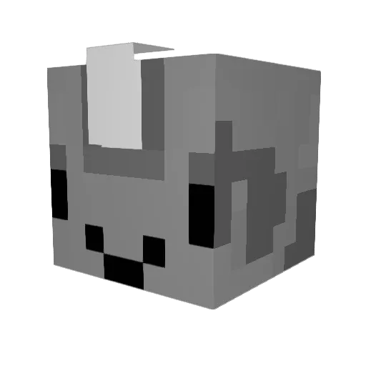 Walterguait Minecraft avatar head, 3D render
