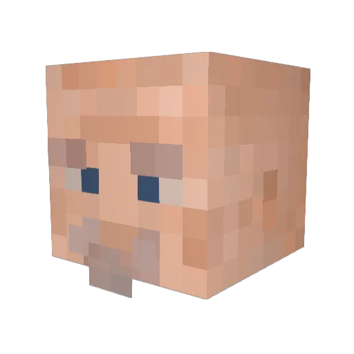 Waltuh1 Minecraft avatar head, 3D render
