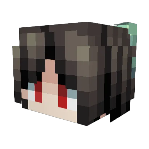 WaluRAMBO Minecraft avatar head, 3D render