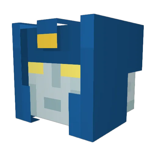 WaluigiSpice Minecraft avatar head, 3D render