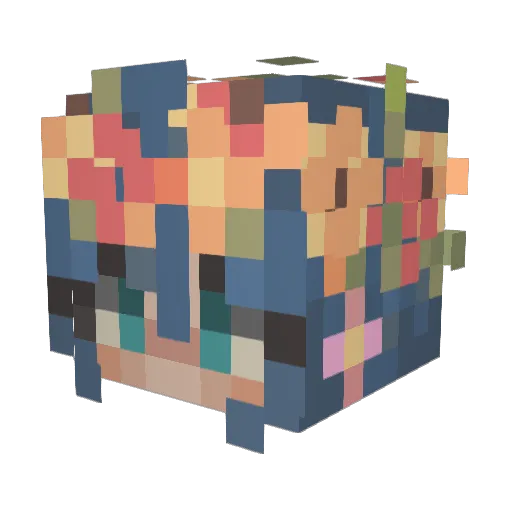 Walzy_ Minecraft avatar head, 3D render