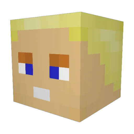 Wam80 Minecraft avatar head, 3D render