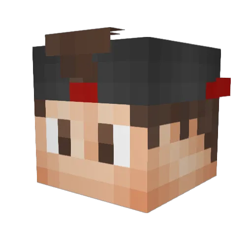 WamboReloaded Minecraft avatar head, 3D render