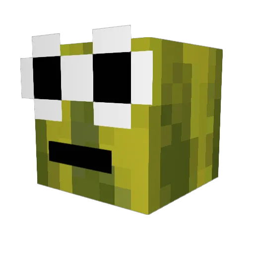 Wamboo Minecraft avatar head, 3D render