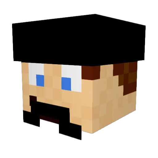 Wammmmm Minecraft avatar head, 3D render