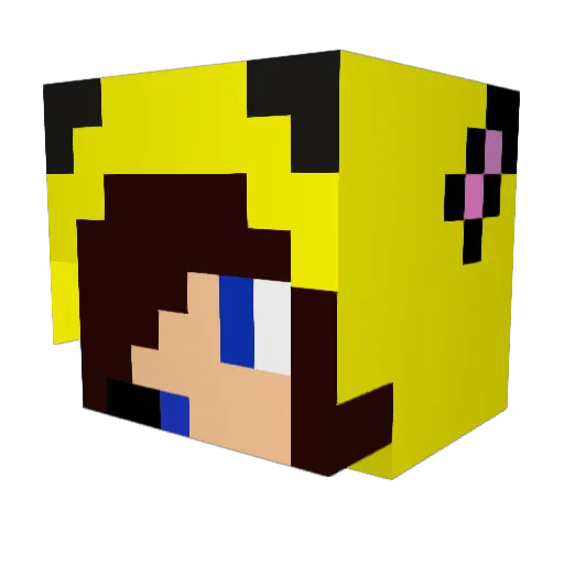 Wampaaa Minecraft avatar head, 3D render