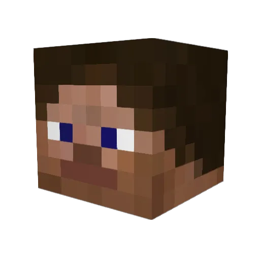 WampenMeister Minecraft avatar head, 3D render