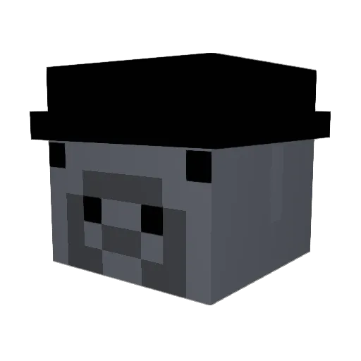 Wamtan Minecraft avatar head, 3D render