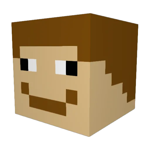 WanBananaMan36 Minecraft avatar head, 3D render