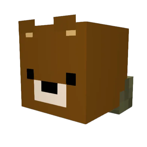 WanBear1 Minecraft avatar head, 3D render