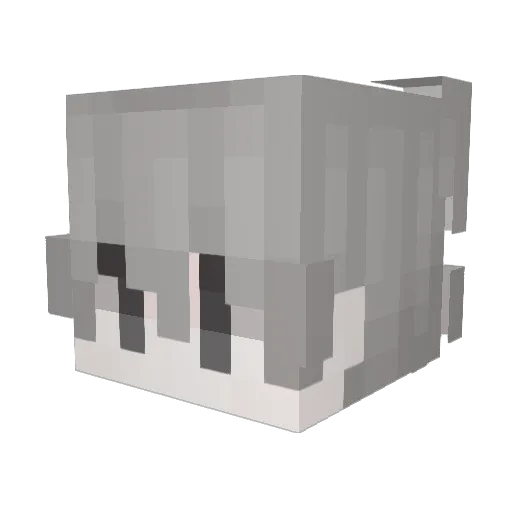 WanFeng21 Minecraft avatar head, 3D render