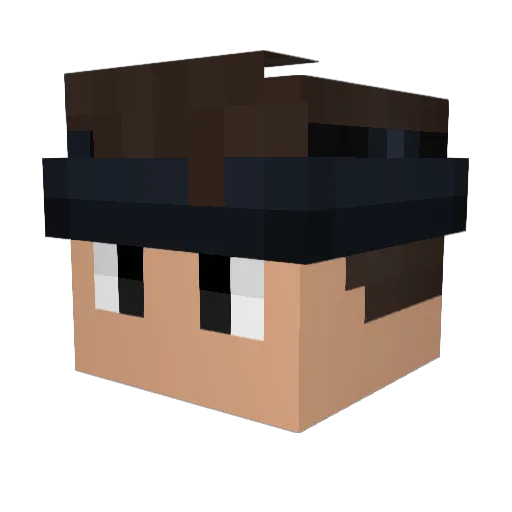 WanMC Minecraft avatar head, 3D render