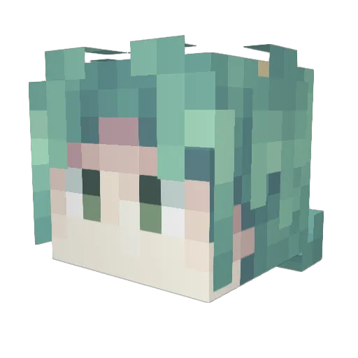 WanYu111 Minecraft avatar head, 3D render