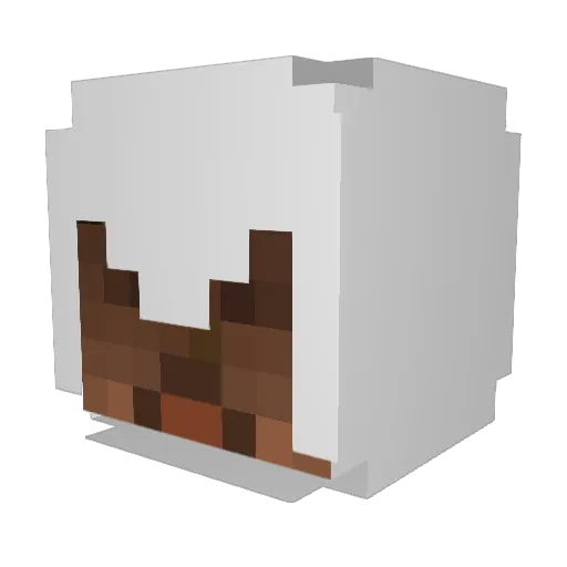 Wan_XL Minecraft avatar head, 3D render