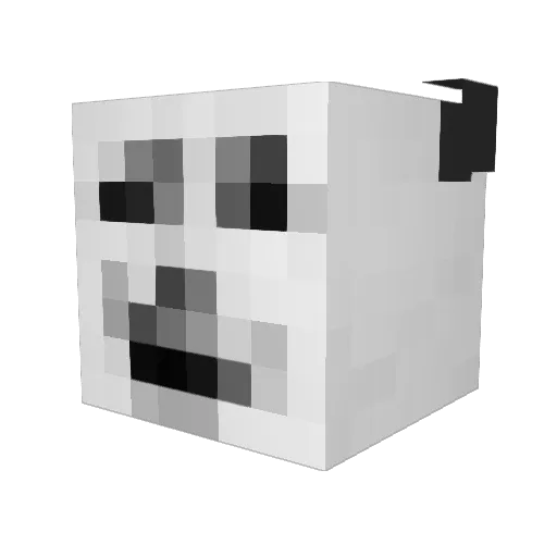 Wan_Zhu Minecraft avatar head, 3D render