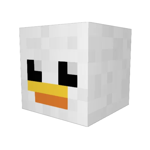 Wanab Minecraft avatar head, 3D render